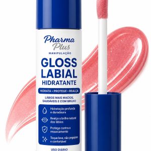 Gloss Labial Hidratante 4g Pharma Plus Manipulação para hidratar, proteger e proporcionar brilho natural aos lábios.